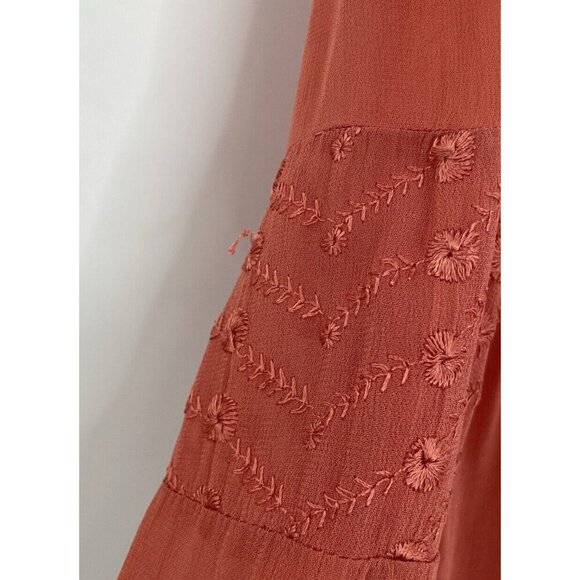 Anthropologie Staring At Stars Embroidered Sheer Button Blouse Sz M FLAWS - Picture 13 of 15